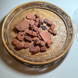 Personally collected broken and smoothed brick in the ocean in Washington State